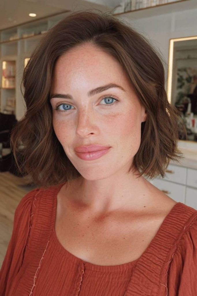 Soft natural Italian bob layers.