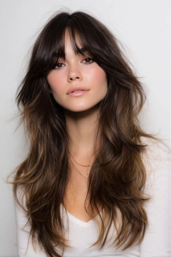 Random split thin long hair