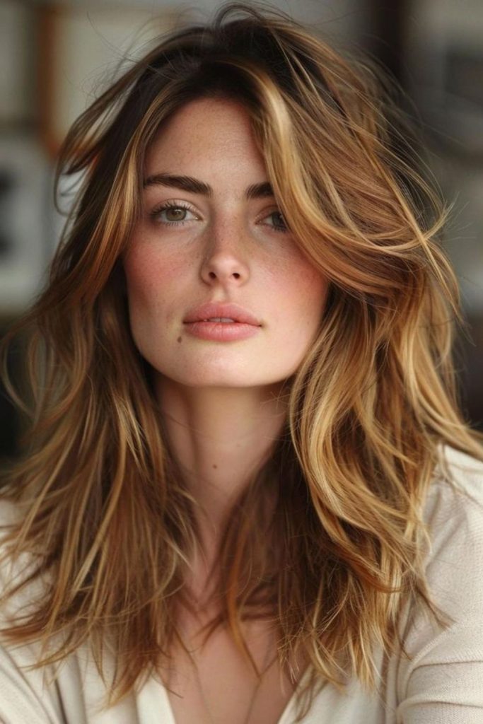 Choppy layers creating edgy mid-length movement