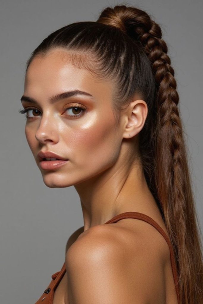 Claw clip ponytail basketball style