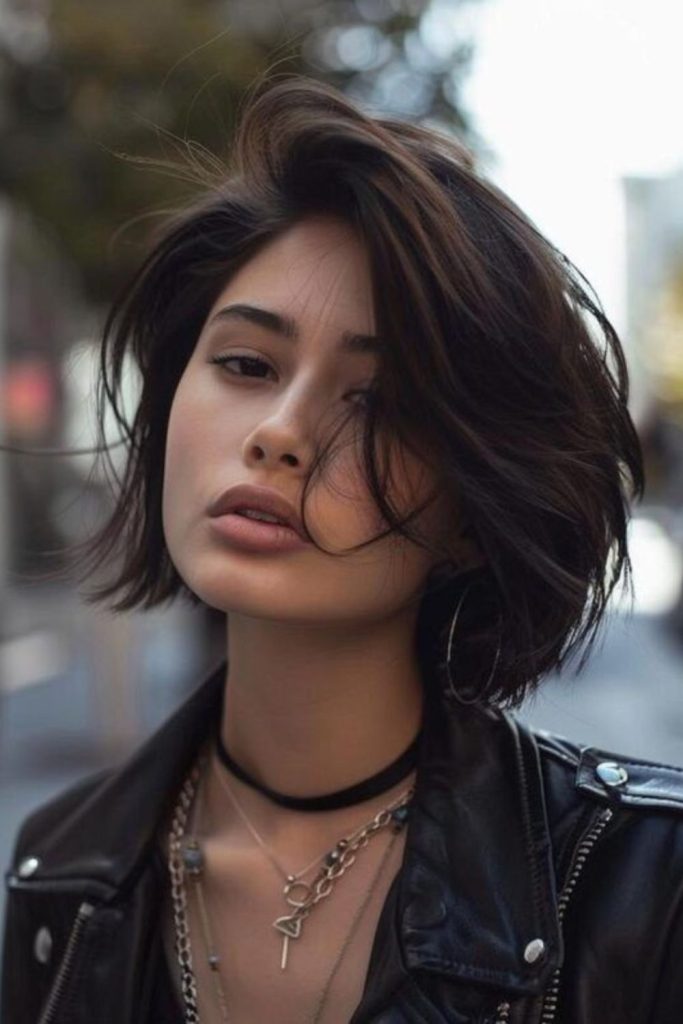 Youthful playful Italian bob vibe.