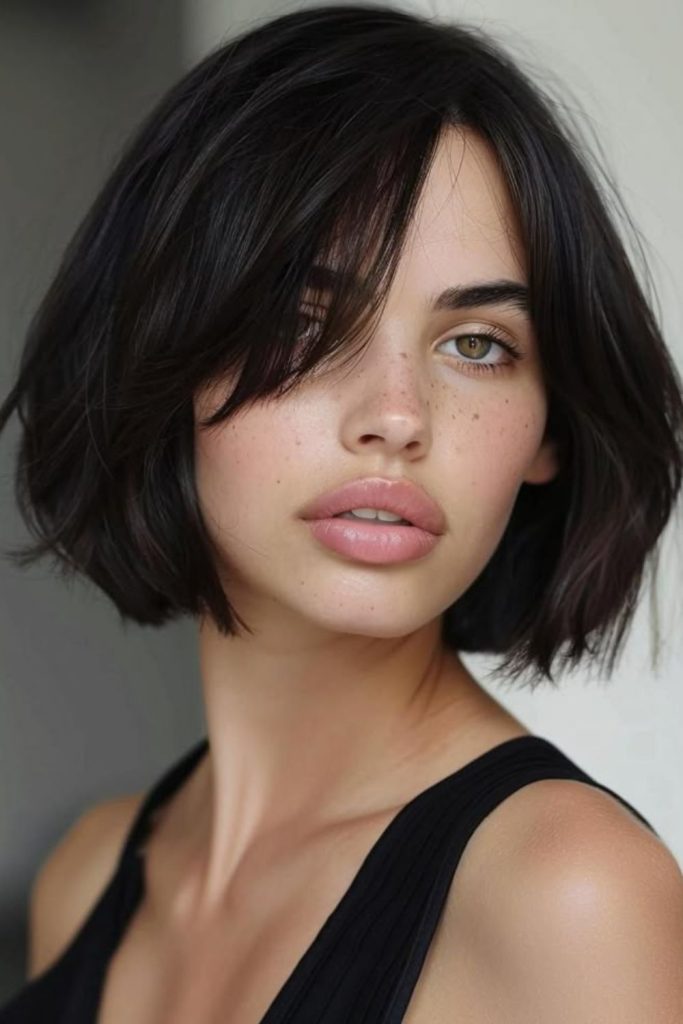 High shine glamorous Italian bob.