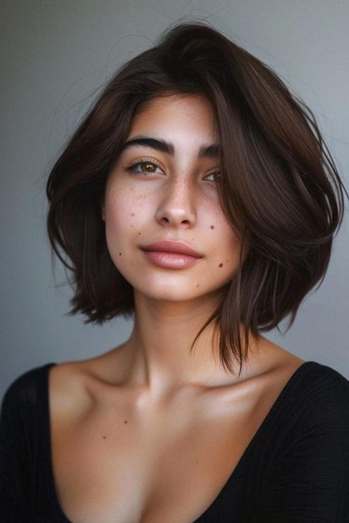 Wild textured Italian bob style.