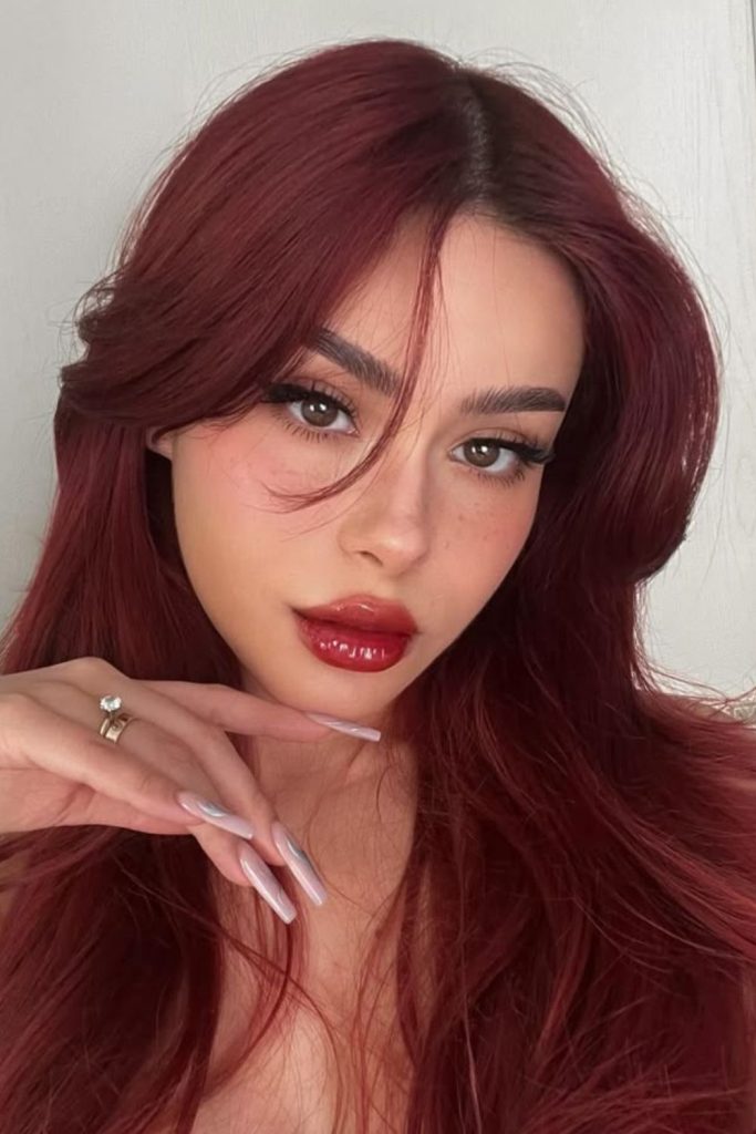 Crown waves vibrant scarlet flowing