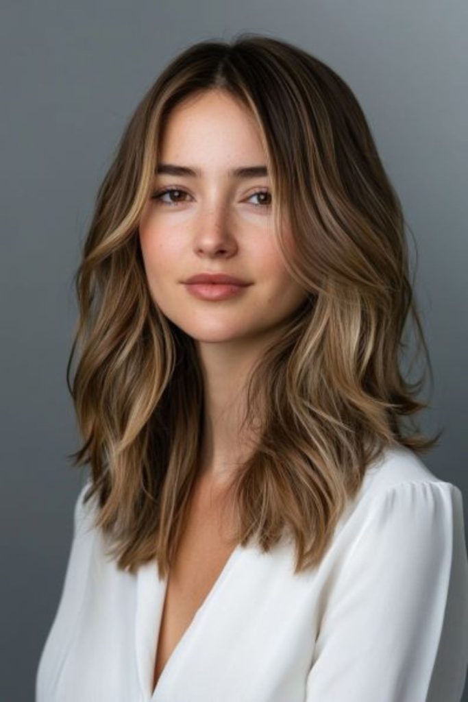 Seamless layered hair with soft flow