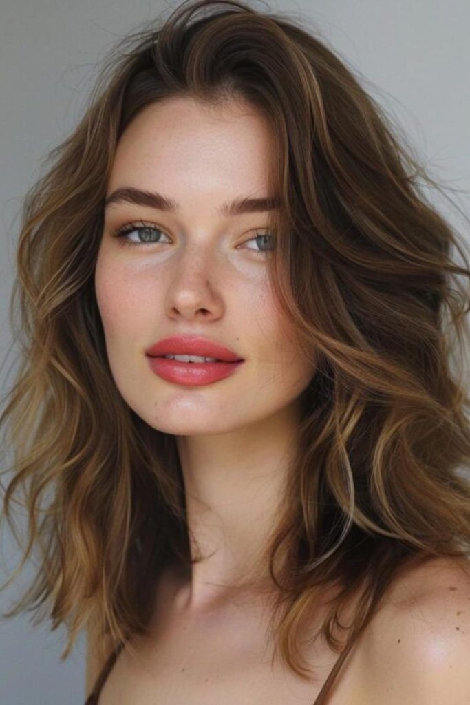 Smoky honey strands with soft waves