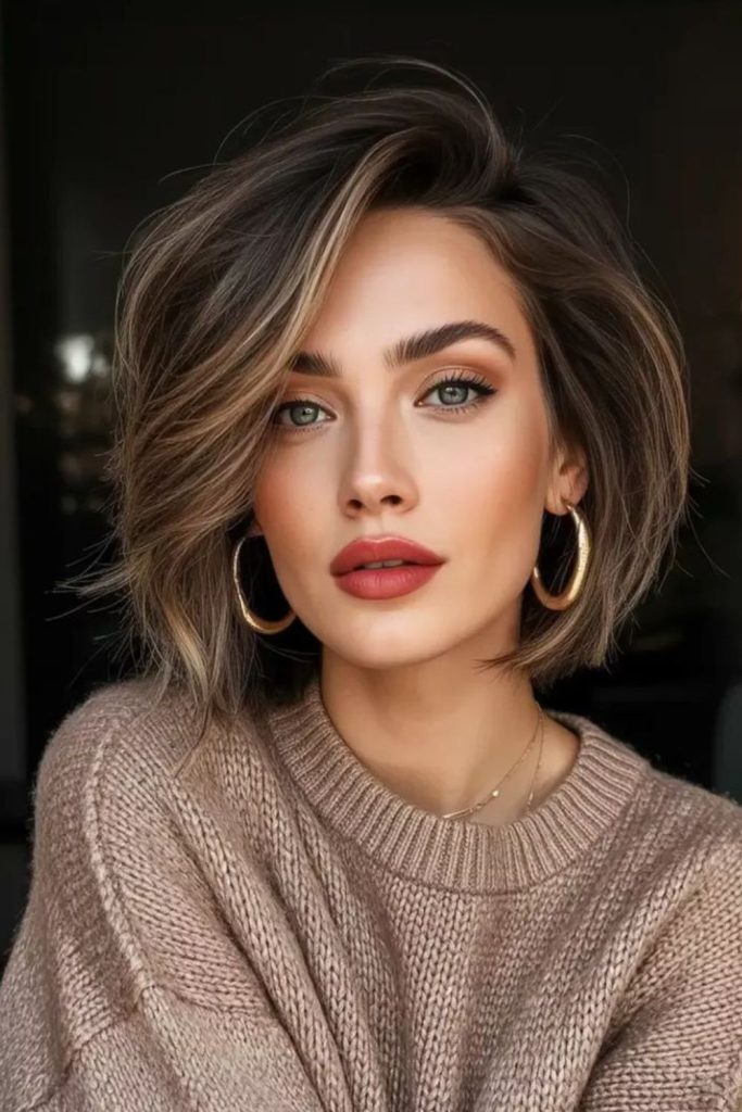 Solar flare inspired modern bob hairstyle