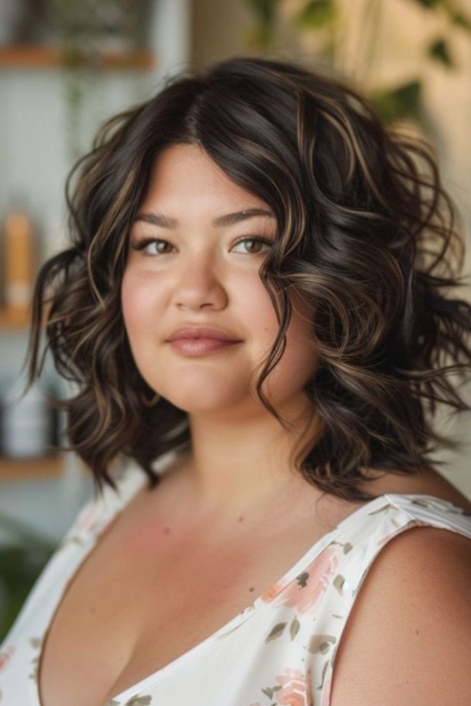 Tousled midlength refining face edges