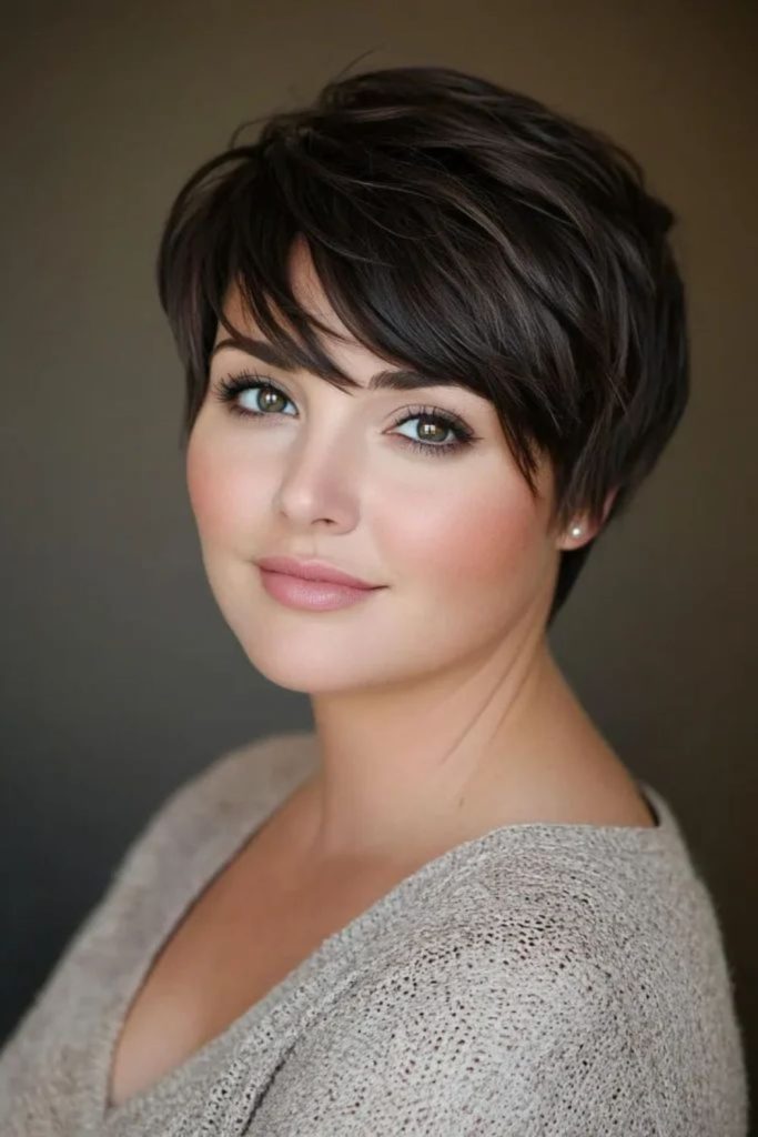 Sharp stormy pixie with edgy crown