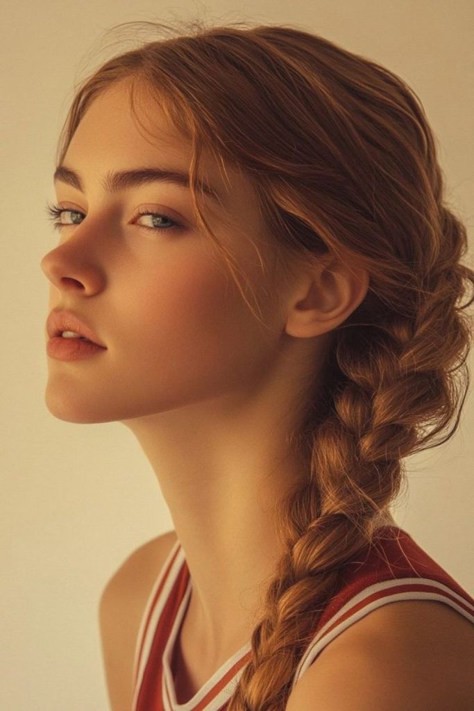Side braid women basketball style