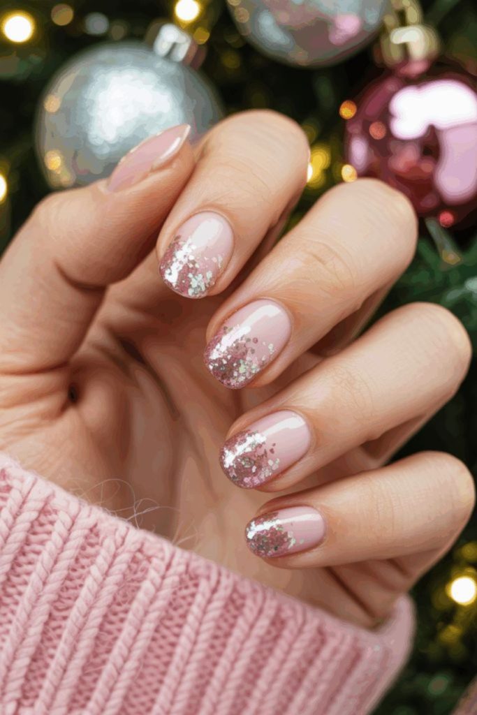 Soft lavender sugarplum nails