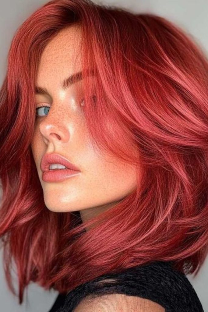 Layered red lob with gradient