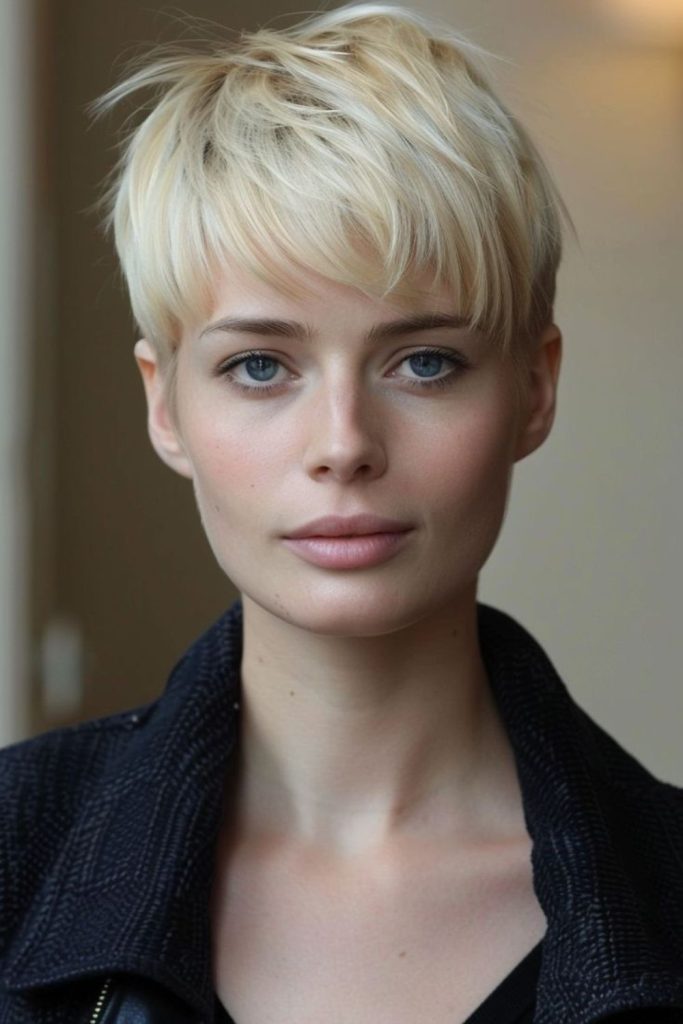 Bowl cut with textured flicked ends