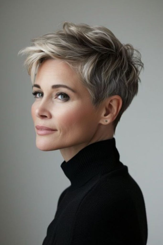 Short textured pixie energetic cut