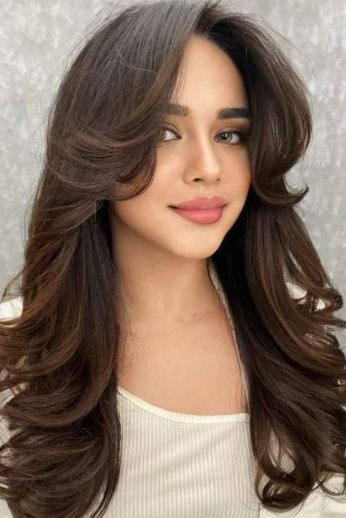 Twisted side framing thin long hair