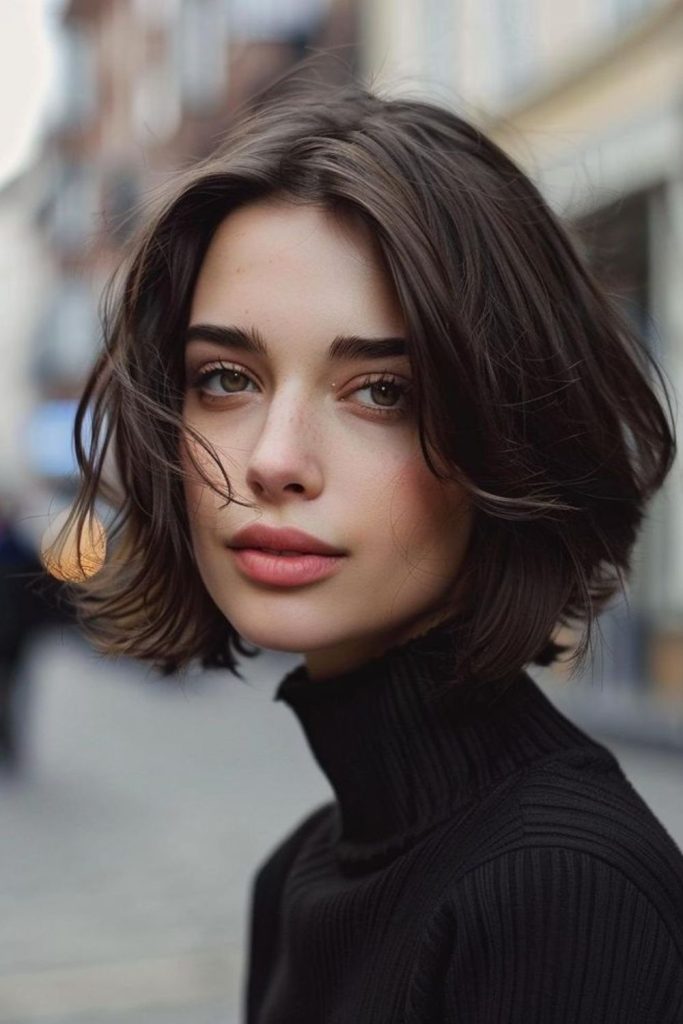 Polished intellectual Italian bob.