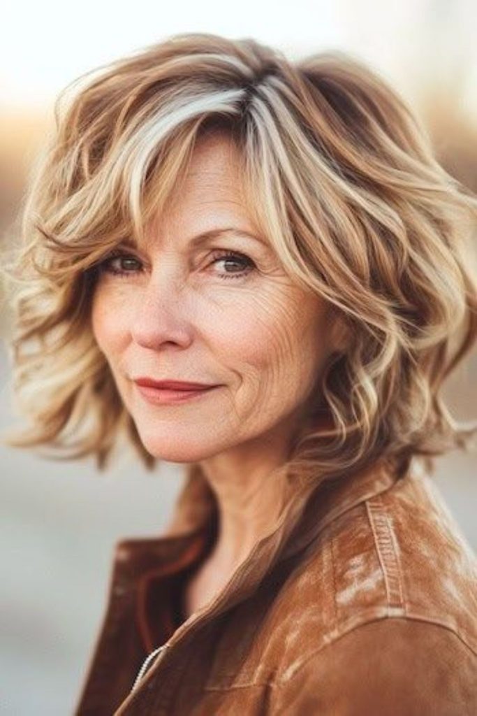 Soft airy layered bob hairstyle