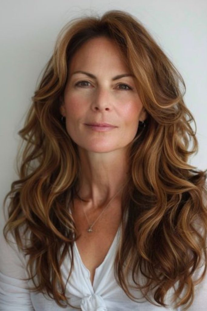 Wispy long layers gentle motion