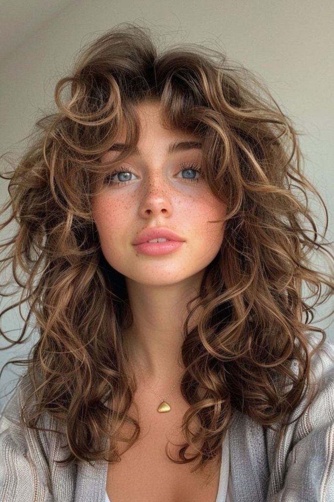 Spiral fringe thin hair detail