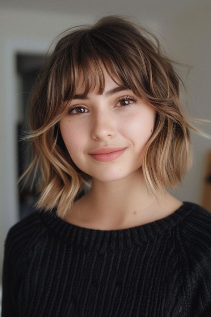 Breezy Crop Bangs airy short fringe