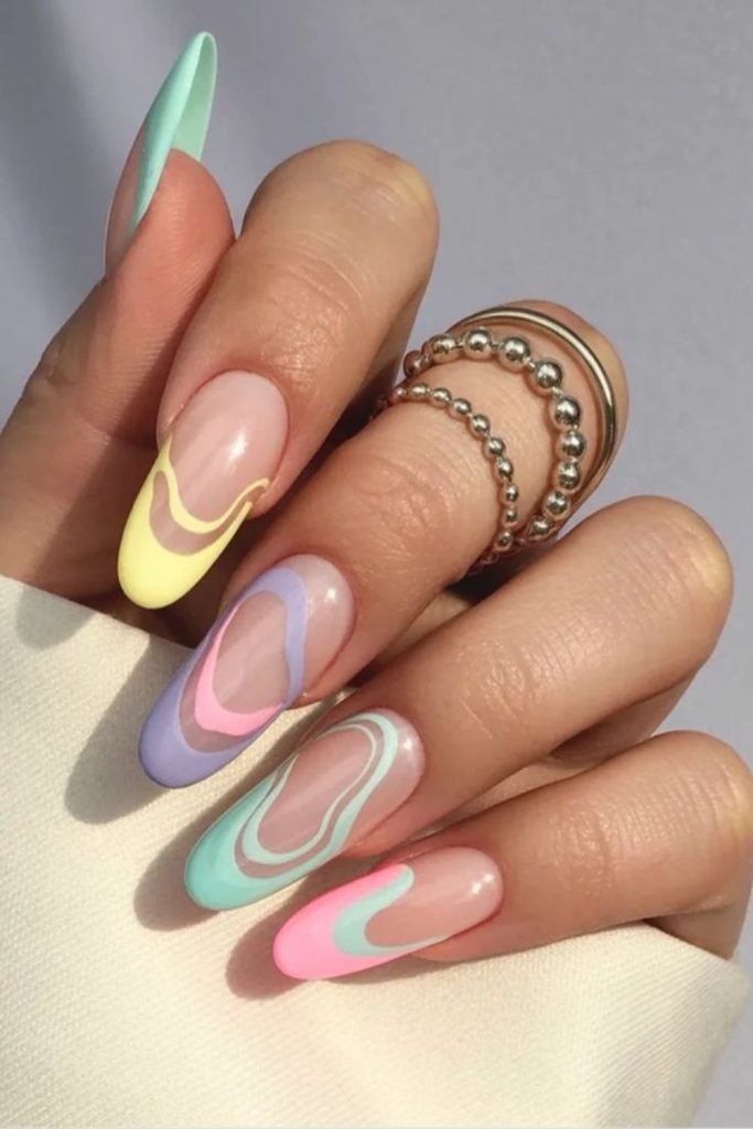 Pastel swirls explode playful sugary chaos