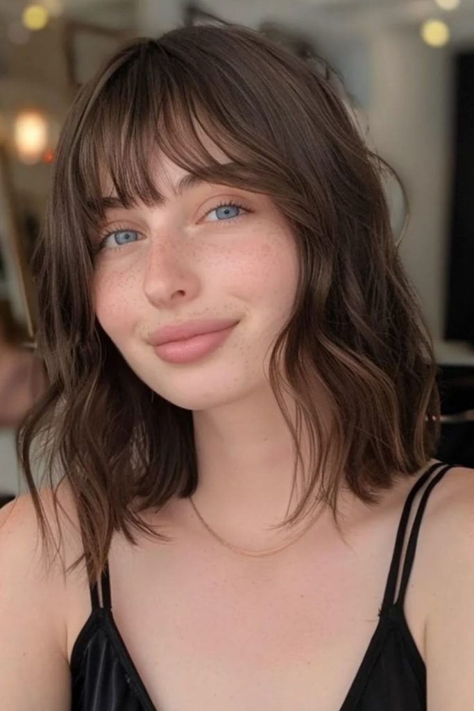 Choppy Spark Bangs playful jagged bangs