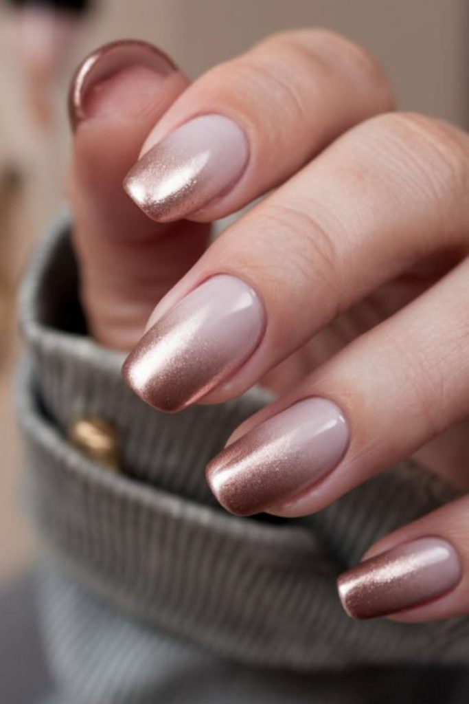 Coral streaks with random gold sparks