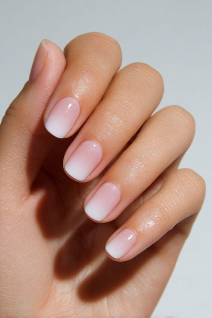 Pastel cotton candy round nails