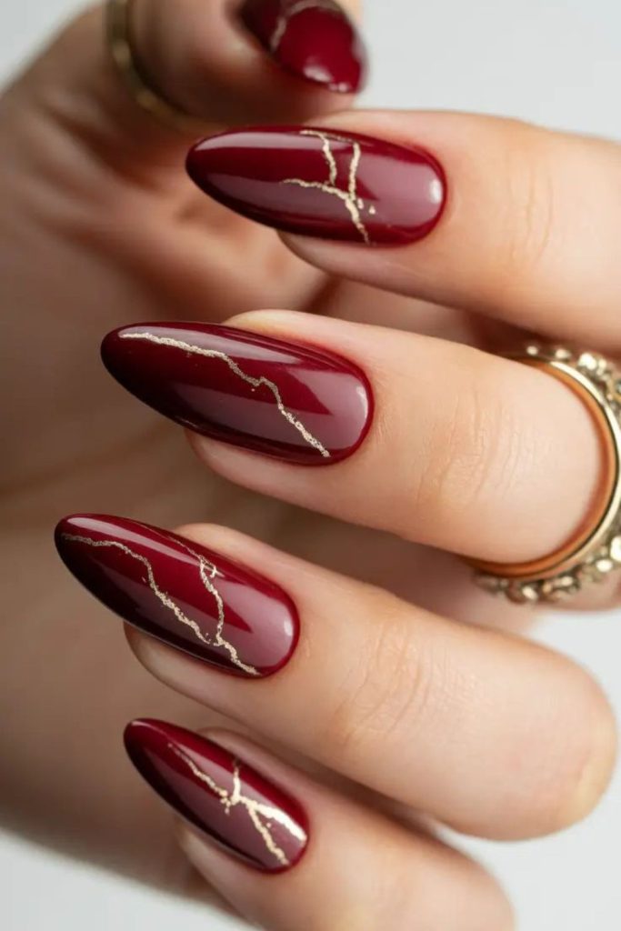 Red streaks slash over muted tips