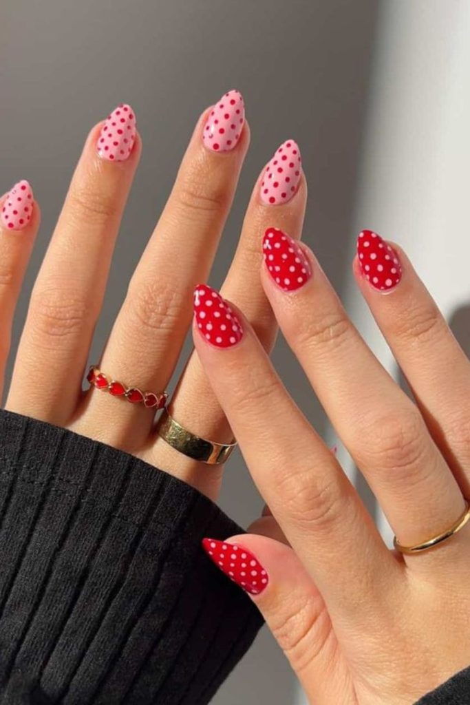 Blush chrome faded nail design.