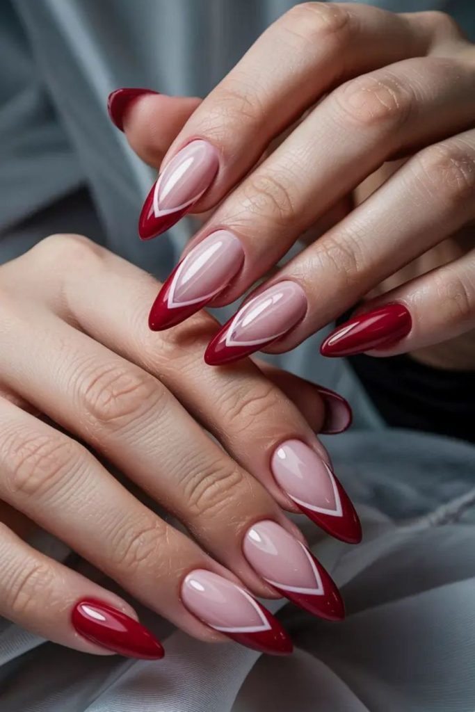 Red arrows streak across soft tips