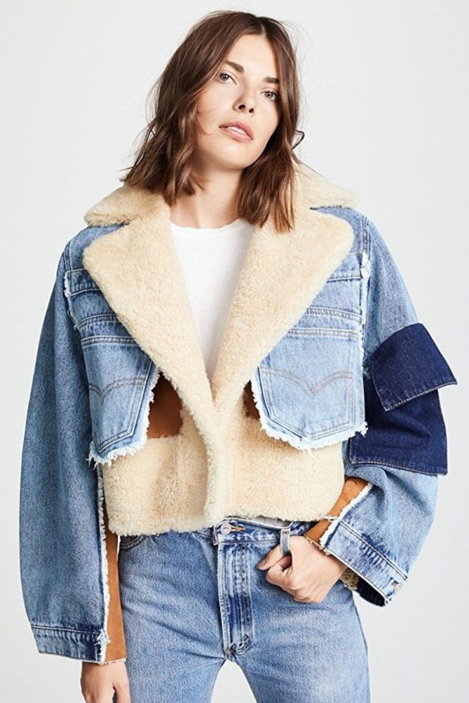 Denim jacket icy edge detailing