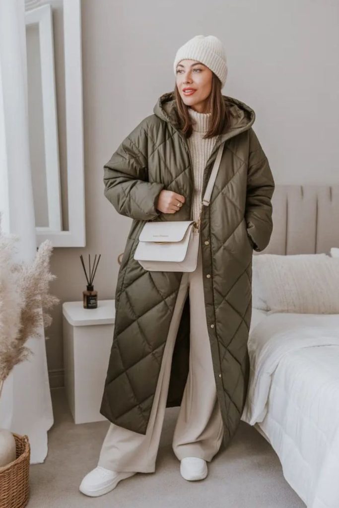 Padded quilted winter coat