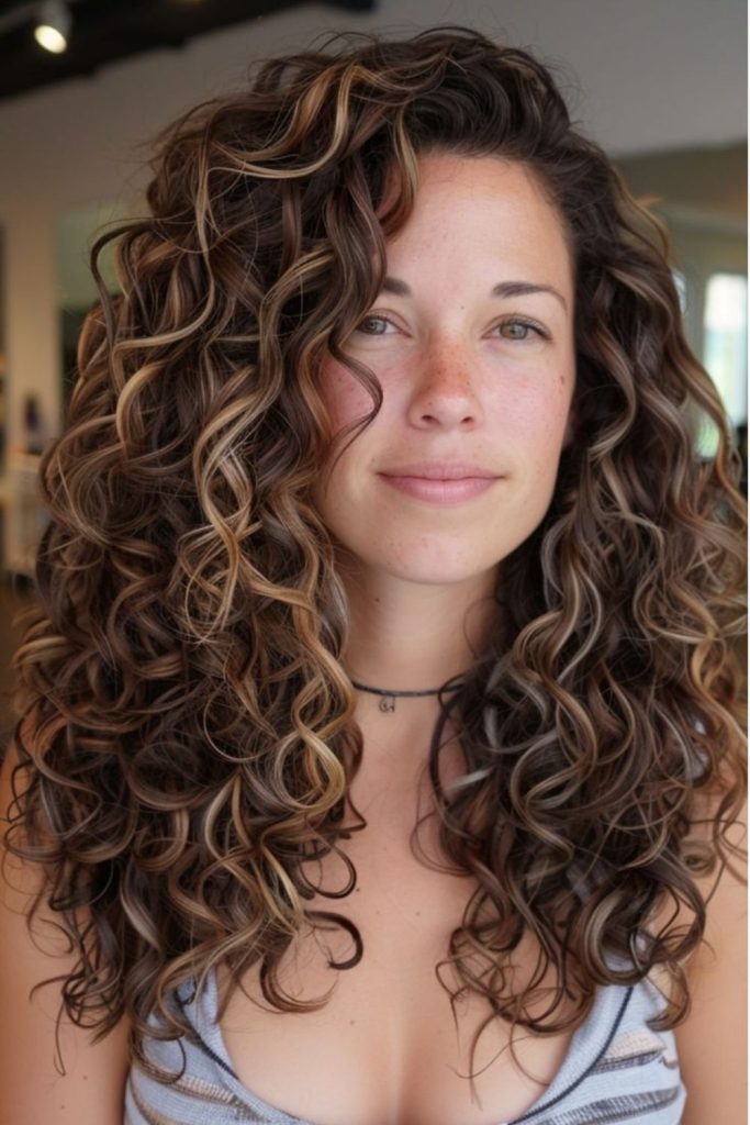 Uplifted curls with sculpted temple shape.