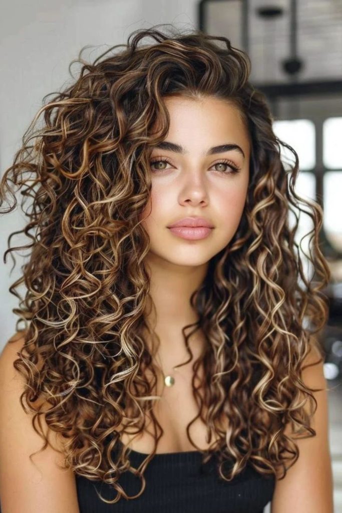 Soft ringlets with calm organic movement.