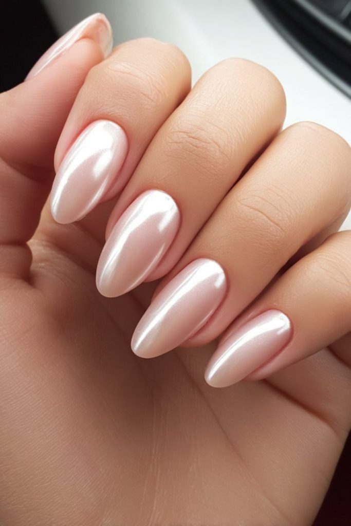 Sand-toned milky nails neutral elegance.