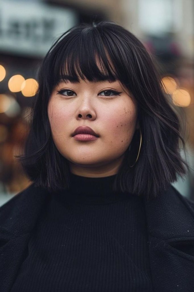 Minimal Ink Fringe thin straight bangs