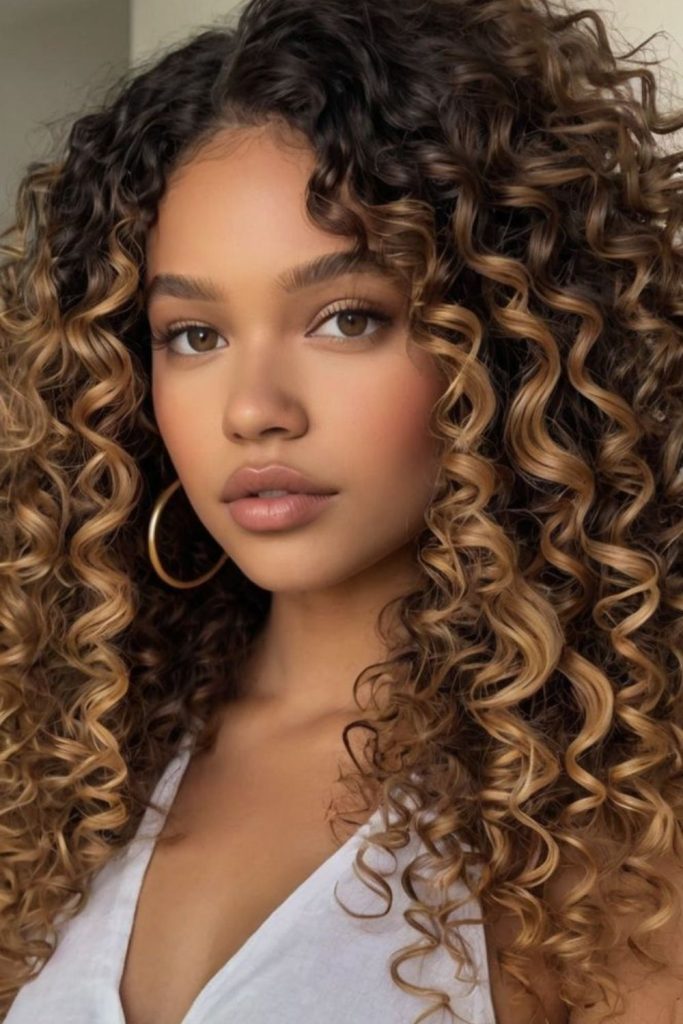 Controlled curls with neat polished geometry.