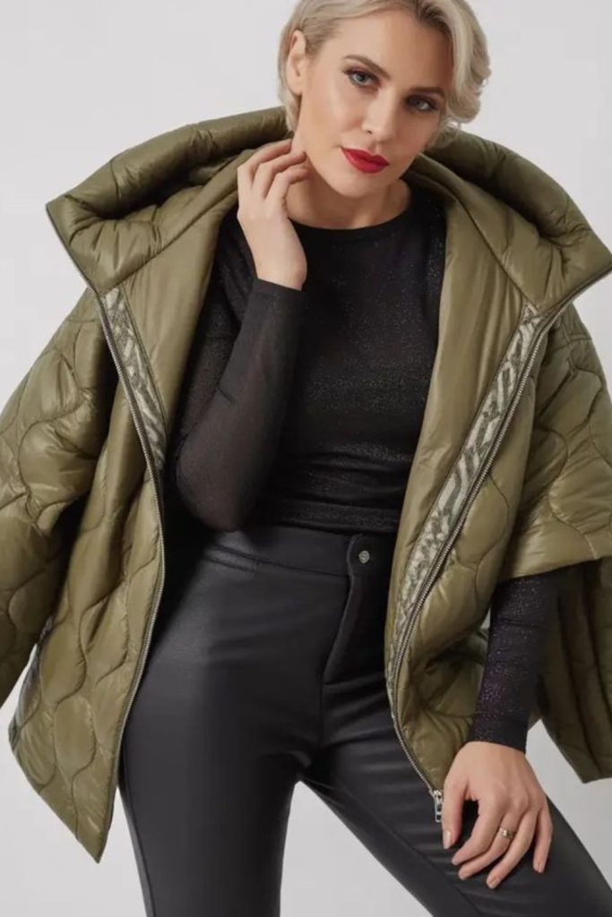 Padded quilted jacket with tapered joggers