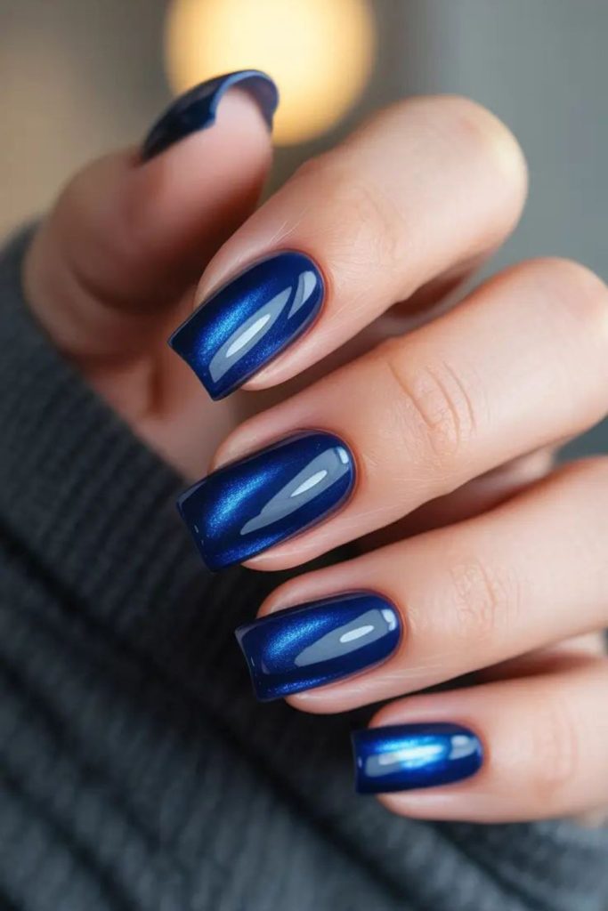 Royal abyss deep navy nails