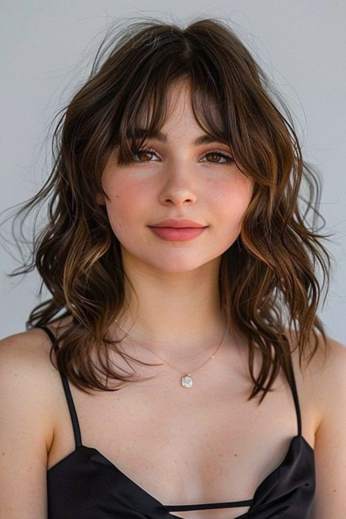 Soft Chaos Bangs textured micro fringe