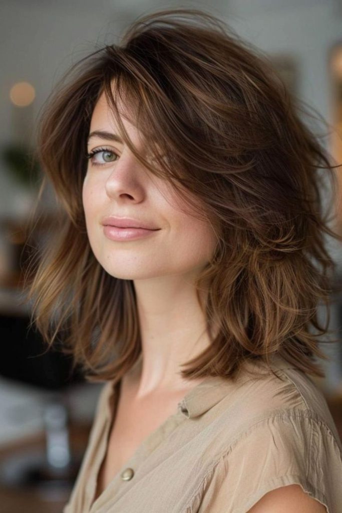 Airy medium haircut cloudlike layers