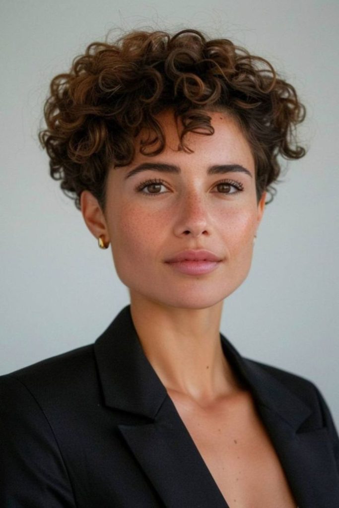 Swing dance pixie with bouncy layers.