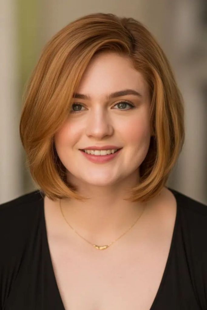 Tilted bob soft flicking layers