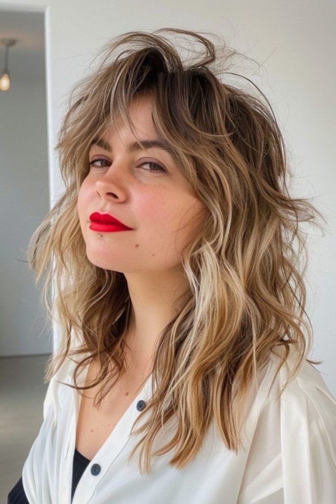 Tousled shaggy hair playful movement