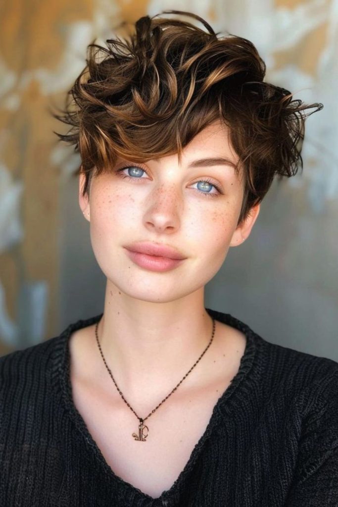 Lively tousled texture with subtle edge.