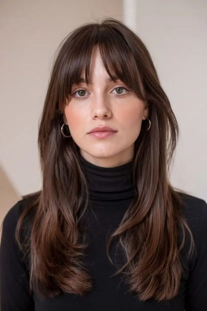 Fragmented micro bangs with flowing waves