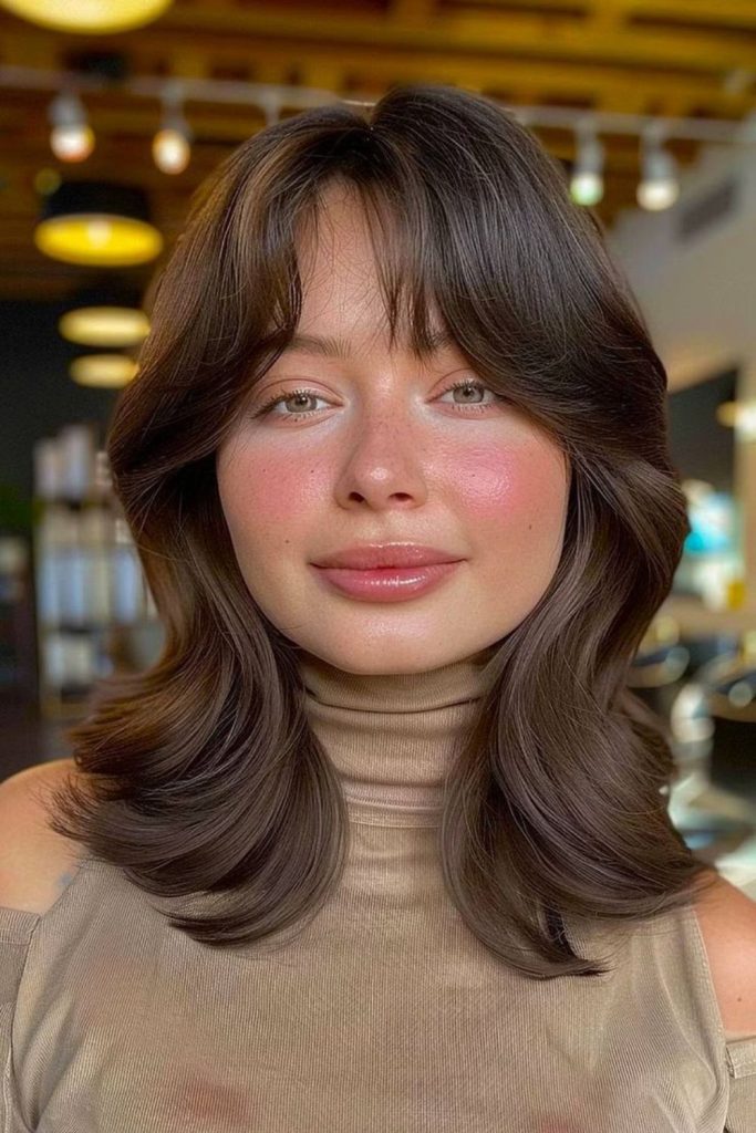 Wispy shoulder-length layers with airy texture