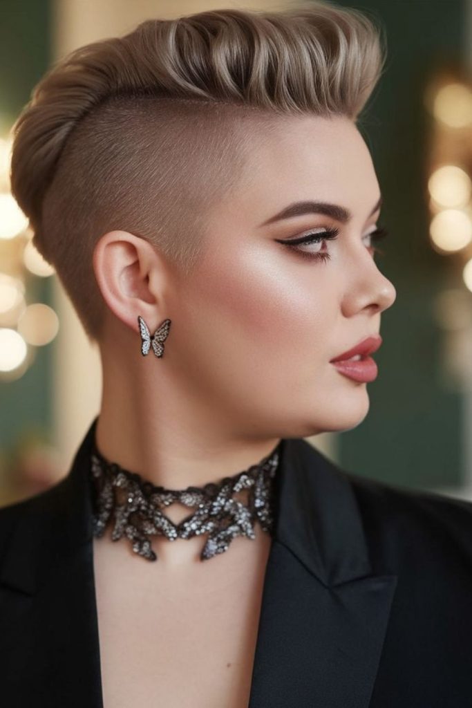 Wispy undercut short hair airy