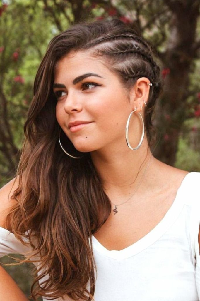 Warm amber braids with golden accents